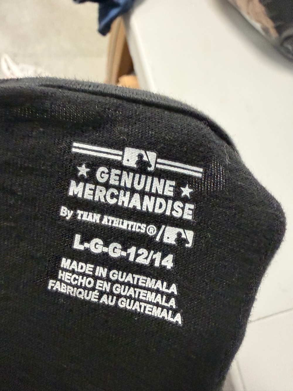 MLB Black Tee with White Genuine Merchandise Logo
